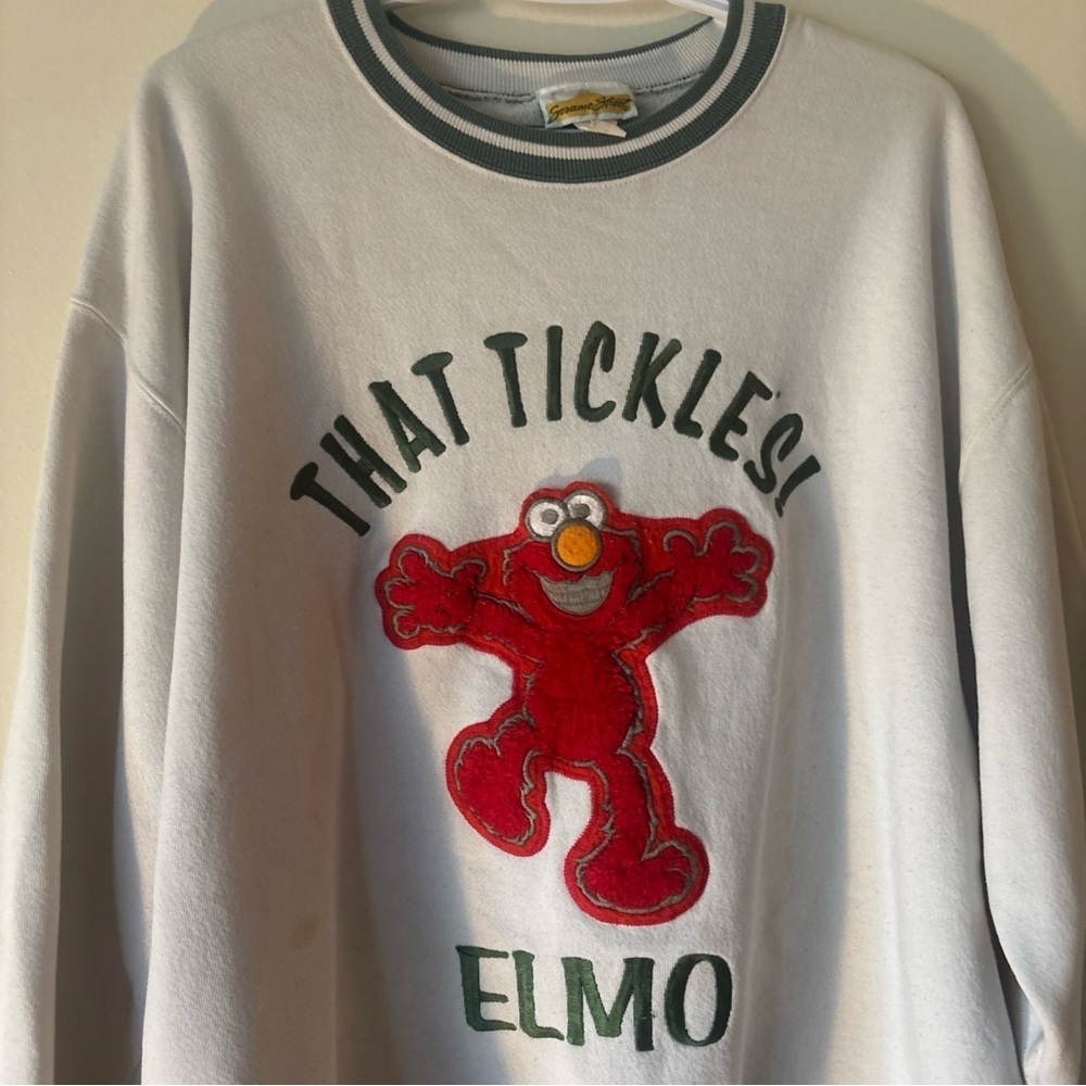 Sesame Street Elmo Crewneck Sweater - White and Red - Picture 5 of 7